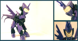 Size: 1024x541 | Tagged: safe, artist:gk733, twilight sparkle, alicorn, pony, g4, bionicle, crossover, customized toy, irl, lego, photo, toy, twilight sparkle (alicorn)