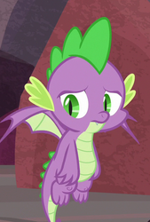 Size: 478x709 | Tagged: safe, screencap, spike, dragon, g4, sweet and smoky, claws, cropped, flying, male, solo, tail, toes, winged spike, wings