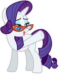 Size: 5058x6401 | Tagged: safe, artist:estories, rarity, pony, g4, absurd resolution, female, glasses, mare, open mouth, raised hoof, simple background, solo, transparent background, vector