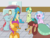 Size: 1100x828 | Tagged: safe, artist:thedefinitionofsad, gallus, ocellus, sandbar, silverstream, smolder, yona, changedling, changeling, classical hippogriff, dragon, earth pony, griffon, hippogriff, pony, yak, g4, bandage, blushing, eyes closed, fangs, female, floppy ears, hospital, laughing, male, one eye closed, open mouth, sitting, student six, teenager