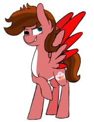 Size: 600x782 | Tagged: safe, artist:emmyarts ‏, oc, oc only, oc:crimsonwing, pegasus, pony, male