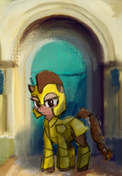 Size: 512x739 | Tagged: safe, oc, oc only, oc:honour bound, earth pony, pony, fanfic:everyday life with guardsmares, 4chan, armor, everyday life with guardsmares, female, guardsmare, mare, royal guard, solo