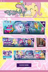 Size: 720x1077 | Tagged: safe, angel bunny, applejack, fluttershy, pinkie pie, rainbow dash, rarity, sci-twi, silverstream, smolder, spike, sunset shimmer, twilight sparkle, alicorn, canterlot high stories, equestria girls, g4, my little pony equestria girls: better together, my little pony: equestria girls: canterlot high stories: twilight sparkle's science fair sparks, my little pony: the movie, official, fluttershy month, humane five, humane seven, humane six, mane six, twilight sparkle (alicorn), website
