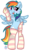 Size: 520x907 | Tagged: safe, artist:rainbow eevee, rainbow dash, pony, g4, behaving like a cat, bipedal, blushing, clothes, cute, female, open mouth, simple background, smiling, socks, solo, striped socks, thigh highs, transparent background, vector