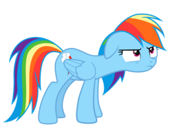 Size: 16000x12000 | Tagged: safe, artist:vvolllovv, rainbow dash, pegasus, pony, g4, female, floppy ears, simple background, solo, transparent background, unamused, vector