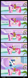 Size: 1000x2780 | Tagged: safe, artist:dm29, edit, pinkie pie, princess cadance, shining armor, pony, g4, the one where pinkie pie knows, comic, cyrillic, female, forever, male, mare, open mouth, pinkie promise, puffy cheeks, russian, smiling, stallion, translation, wide eyes