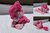 Size: 2382x1588 | Tagged: safe, artist:plushbyanto, pinkie pie, earth pony, pony, g4, beanie (plushie), chibi, female, front view, irl, lying down, mare, minky, no mouth, no nose, no pupils, photo, plushie, profile, prone, solo, sploot, toy