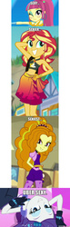 Size: 600x1957 | Tagged: safe, edit, edited screencap, screencap, adagio dazzle, rarity, sour sweet, sunset shimmer, equestria girls, equestria girls specials, g4, my little pony equestria girls: better together, my little pony equestria girls: dance magic, my little pony equestria girls: forgotten friendship, my little pony equestria girls: rainbow rocks, the other side, arm behind head, breasts, caption, cleavage, clothes, hasbro-sponsored official cleavage, image macro, like what you see?, memeful.com, one eye closed, sarong, sunset selfie, swimsuit, text