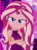 Size: 347x463 | Tagged: safe, screencap, fluttershy, sci-twi, sunset shimmer, twilight sparkle, equestria girls, equestria girls series, g4, i'm on a yacht, spoiler:eqg series (season 2), cropped, female, neon eg logo, offscreen character, sleeveless
