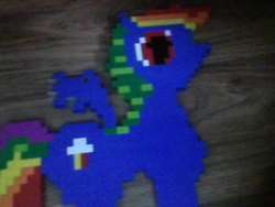 Size: 640x480 | Tagged: safe, artist:pinkameena, rainbow dash, pegasus, pony, g4, customized toy, irl, lego, photo, solo, toy