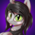 Size: 3000x3000 | Tagged: safe, artist:ask-colorsound, pony, unicorn, blushing, bust, clothes, commission, cute, disguise, disguised siren, eyebrows, fangs, gradient background, happy, high res, horn, jewelry, kellin quinn, looking at you, male, necklace, ponified, shirt, sleeping with sirens, slit pupils, solo, stallion, tongue out, ych result