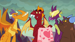Size: 1920x1080 | Tagged: safe, screencap, billy, clump, garble, spear (g4), dragon, g4, sweet and smoky, blanket, male, teenaged dragon