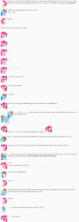 Size: 855x2380 | Tagged: safe, artist:dziadek1990, pinkie pie, rainbow dash, g4, bored, butterfinger, confused, conversation, crying, dialogue, drunk, emote story, emotes, eww, hangover, implied soarin', laughing, panic, product placement, reddit, slice of life, text