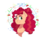 Size: 1280x1024 | Tagged: safe, artist:itstechtock, oc, oc only, oc:cherry penelope surprise, earth pony, pony, bust, female, mare, offspring, parent:cheese sandwich, parent:pinkie pie, parents:cheesepie, portrait, simple background, solo, transparent background