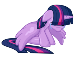 Size: 12000x9000 | Tagged: safe, artist:vvolllovv, twilight sparkle, alicorn, pony, g4, princess twilight sparkle (episode), absurd resolution, crying, female, floppy ears, simple background, solo, transparent background, twilight sparkle (alicorn)