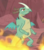 Size: 219x251 | Tagged: safe, screencap, viverno, dragon, g4, sweet and smoky, background dragon, cropped, fire, horn, male, nose horn, roasting in the comments, solo, teenaged dragon