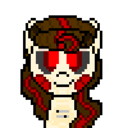Size: 300x300 | Tagged: safe, artist:nukepony360, oc, oc only, oc:vocal pitch, android, pony, robot, robot pony, female, pixel art, simple background, solo, transparent background