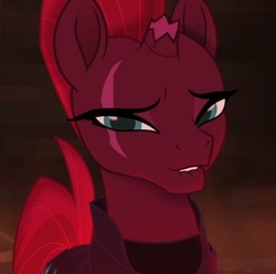 Size: 640x635 | Tagged: safe, screencap, tempest shadow, g4, my little pony: the movie, cropped, lip bite