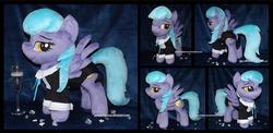 Size: 3581x1754 | Tagged: safe, artist:peruserofpieces, oc, oc only, oc:ishizko, pegasus, pony, accessory, alcohol, bedroom eyes, bow, champagne, champagne glass, clothes, female, gem, happy, irl, lidded eyes, mare, necktie, photo, plushie, profile, ribbon, seductive, smiling, solo, toy, tuxedo, wine, wings