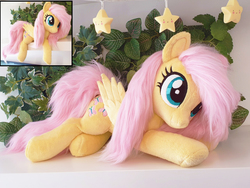 Size: 2016x1512 | Tagged: safe, artist:epicrainbowcrafts, fluttershy, pony, g4, cute, irl, photo, plushie, shyabetes, solo