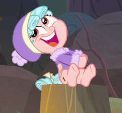 Size: 682x634 | Tagged: safe, screencap, cozy glow, pegasus, pony, frenemies (episode), g4, clothes, cozy glow is best facemaker, cropped, female, filly, hat, solo, sweater