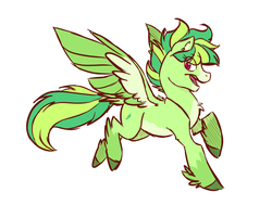 Size: 2673x2021 | Tagged: safe, alternate version, artist:the-blackeye, oc, oc only, oc:featherlight, pegasus, pony, design, female, fluffy, g5 concept leak style, happy, high res, mare, redesign, sketch, solo, wings