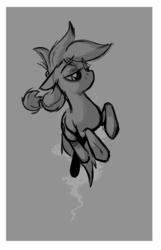 Size: 1384x2152 | Tagged: safe, anonymous artist, oc, oc only, oc:safe haven, pony, drawthread, gray background, grayscale, monochrome, simple background, solo