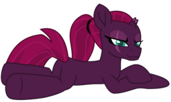 Size: 10986x6598 | Tagged: safe, alternate version, artist:ejlightning007arts, edit, tempest shadow, pony, unicorn, g4, my little pony: the movie, absurd resolution, alternate hairstyle, anatomically incorrect, broken horn, butt, eye scar, female, horn, incorrect leg anatomy, looking at you, mare, plot, ponytail, scar, simple background, solo, transparent background