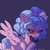 Size: 2000x2000 | Tagged: safe, artist:neonishe, cozy glow, pegasus, pony, g4, black background, cheek fluff, female, filly, flower, freckles, high res, pure concentrated unfiltered evil of the utmost potency, rose, simple background, solo, wing fluff