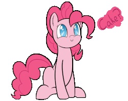 Size: 5041x4000 | Tagged: safe, artist:czu, pinkie pie, earth pony, pony, g4, animated, bronybait, c:, cute, daaaaaaaaaaaw, diapinkes, female, happy, heart, hnnng, hug request, looking at you, looking up, mare, no pupils, ponk, simple background, sitting, smiling, solo, text, thought bubble, transparent background