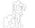 Size: 2543x2018 | Tagged: safe, artist:czu, pinkie pie, earth pony, pony, g4, animated, behaving like a dog, cute, female, high res, lineart, looking at you, no pupils, sitting, tail wag