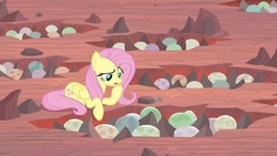 Size: 1920x1080 | Tagged: safe, screencap, fluttershy, pony, g4, sweet and smoky, egg, female, mare, prone, solo