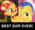 Size: 700x600 | Tagged: safe, flash sentry, sunset shimmer, pony, unicorn, g4, best ship, female, male, ship:flashimmer, shipping, shipping domino, straight