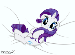 Size: 3400x2500 | Tagged: safe, artist:tabrony23, rarity, pony, unicorn, g4, biting, cute, daaaaaaaaaaaw, female, floppy ears, hair bite, high res, looking at you, lying down, mare, raribetes, show accurate, solo, weapons-grade cute