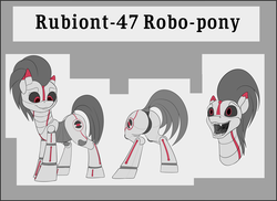 Size: 3000x2186 | Tagged: safe, artist:rubiont, oc, oc only, oc:rubiont, pony, robot, robot pony, bust, butt, high res, plot, reference sheet