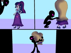 Size: 1024x768 | Tagged: safe, artist:artsymlp12, sci-twi, twilight sparkle, equestria girls, g4, my little pony equestria girls: better together, bagged, clothes, comic, geode of telekinesis, long skirt, magical geodes, skirt