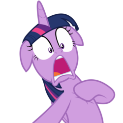 Size: 8000x8000 | Tagged: safe, artist:igokapichka, twilight sparkle, alicorn, pony, g4, sparkle's seven, aaaaaaahhhhh, female, floppy ears, hoof on chest, mare, open mouth, reaction image, screaming, simple background, solo, transparent background, twilight sparkle (alicorn), vector, wide eyes