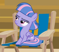 Size: 623x556 | Tagged: safe, screencap, wind sprint, pegasus, pony, common ground, g4, chair, cropped, female, filly, foal, solo