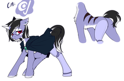 Size: 2300x1500 | Tagged: safe, artist:swaybat, oc, oc only, pony, unicorn, amputee, cloak, clothes, glasses, pale belly, solo, white belly