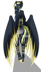 Size: 3294x5700 | Tagged: safe, artist:cannoncar, oc, oc only, oc:astral umbra, alicorn, anthro, alicorn oc, colored wings, commission, female, multicolored hair, multicolored wings, simple background, solo, transparent background