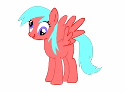 Size: 548x400 | Tagged: safe, edit, editor:undeadponysoldier, oc, oc only, oc:echristian, pegasus, pony, derp, female, mare, recolor, simple background, solo, white background