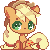 Size: 50x50 | Tagged: safe, artist:togeticisa, applejack, earth pony, pony, g4, animated, blinking, female, icon, mare, pixel art, solo