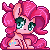 Size: 50x50 | Tagged: safe, artist:togeticisa, pinkie pie, earth pony, pony, g4, animated, blinking, female, icon, mare, pixel art, solo