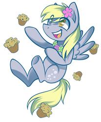 Size: 1997x2415 | Tagged: safe, artist:patchnpaw, derpy hooves, pegasus, pony, g4, female, food, mare, muffin, simple background, solo, white background