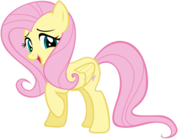 Size: 5976x4683 | Tagged: safe, artist:andoanimalia, fluttershy, pegasus, pony, g4, swarm of the century, absurd resolution, cute, female, mare, open mouth, shyabetes, simple background, solo, transparent background, vector