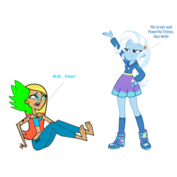 Size: 2000x2000 | Tagged: safe, artist:psganimations2, trixie, equestria girls, g4, crossover, high res, total drama, total drama island