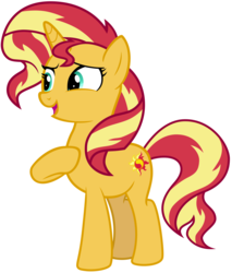 Size: 7775x9146 | Tagged: safe, artist:famousmari5, sunset shimmer, pony, unicorn, equestria girls, equestria girls series, g4, spring breakdown, spoiler:eqg series (season 2), absurd resolution, female, mare, simple background, smiling, solo, transparent background, vector