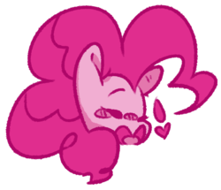 Size: 1234x1061 | Tagged: safe, artist:chyoatas, pinkie pie, pony, g4, blushing, bust, cute, diapinkes, exclamation point, eyes closed, female, head only, heart, heart mouth, open mouth, portrait, simple background, solo, transparent background