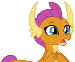 Size: 4318x3538 | Tagged: safe, artist:sketchmcreations, smolder, dragon, g4, sweet and smoky, dragoness, female, open mouth, pleading, simple background, solo, transparent background, vector