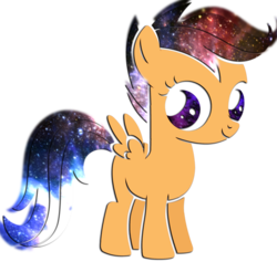 Size: 2879x2727 | Tagged: safe, scootaloo, pegasus, pony, g4, female, high res, solo, space, to be vibrated